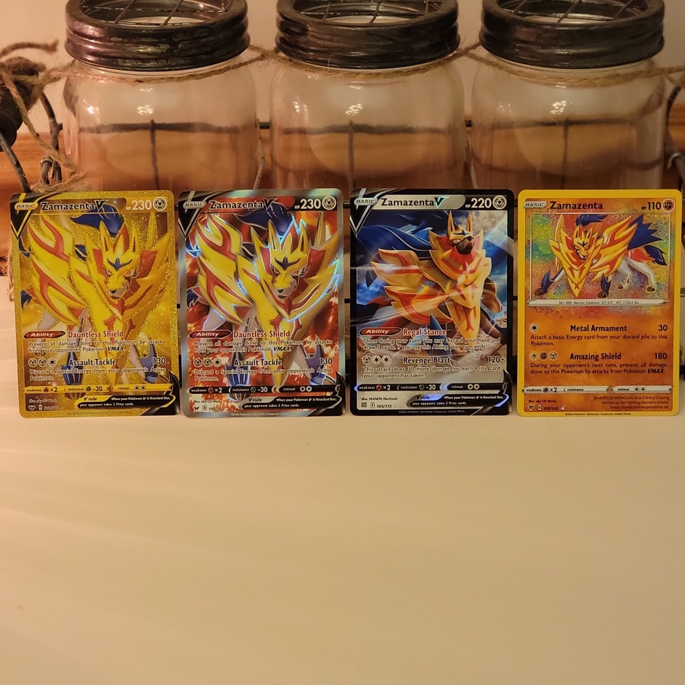 Zamazenta set of 4 Pokemon cards